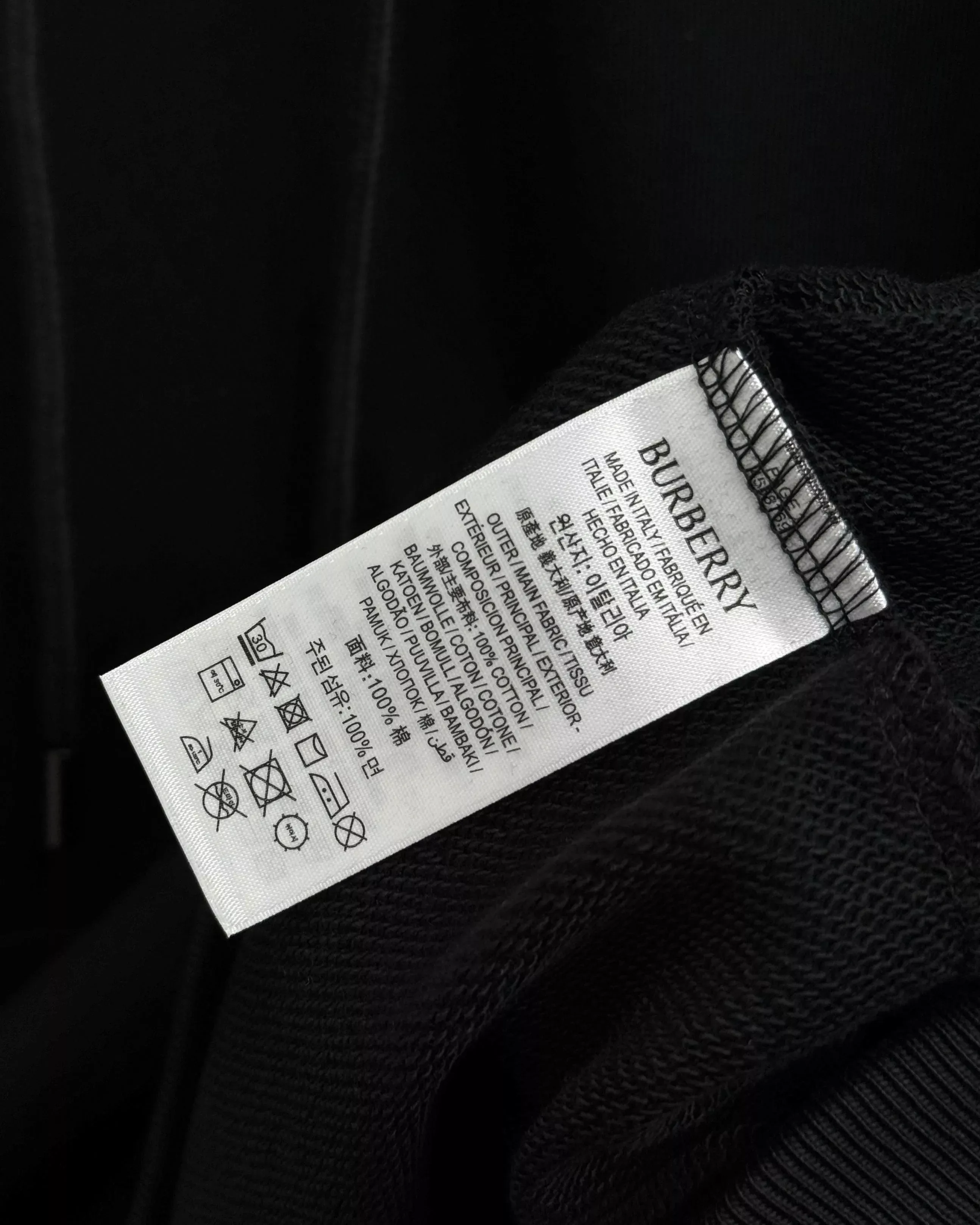 버버리 체크 배색 루즈핏 남녀공용 후드 티셔츠 상세 이미지 10