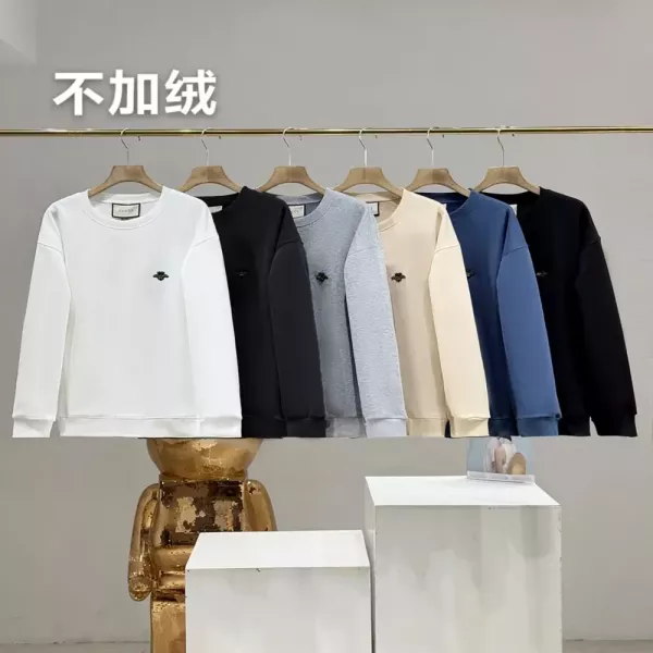 구찌 벌 자수 코튼 남녀공용 맨투맨 티셔츠