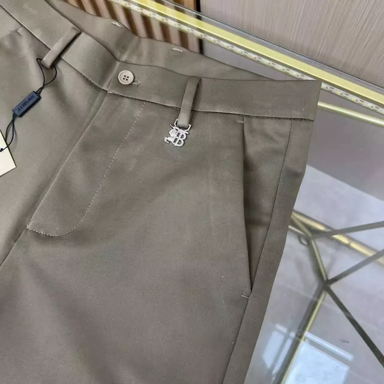 버버리 직통핏 비즈니스 남녀공용 캐쥬얼 팬츠 상세 이미지 14