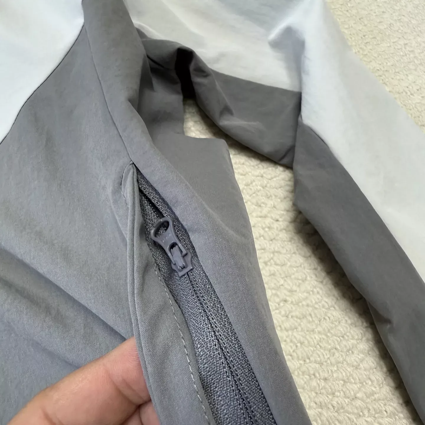 온러닝 경량 반사 배색 남녀공용 후드 재킷 상세 이미지 15