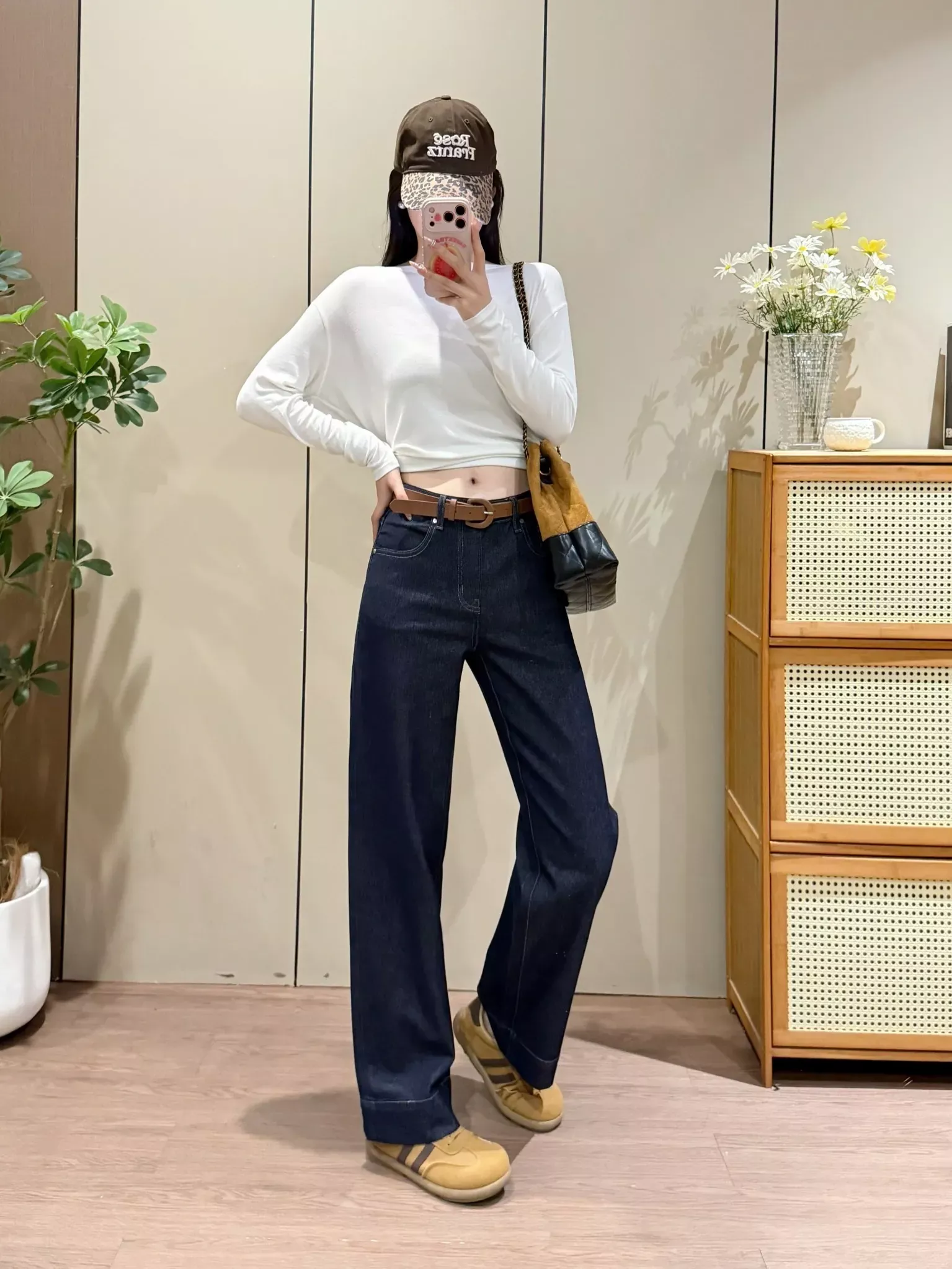 파브리크 파리 버클 하이웨이스트 여성용 데님 팬츠 상세 이미지 23