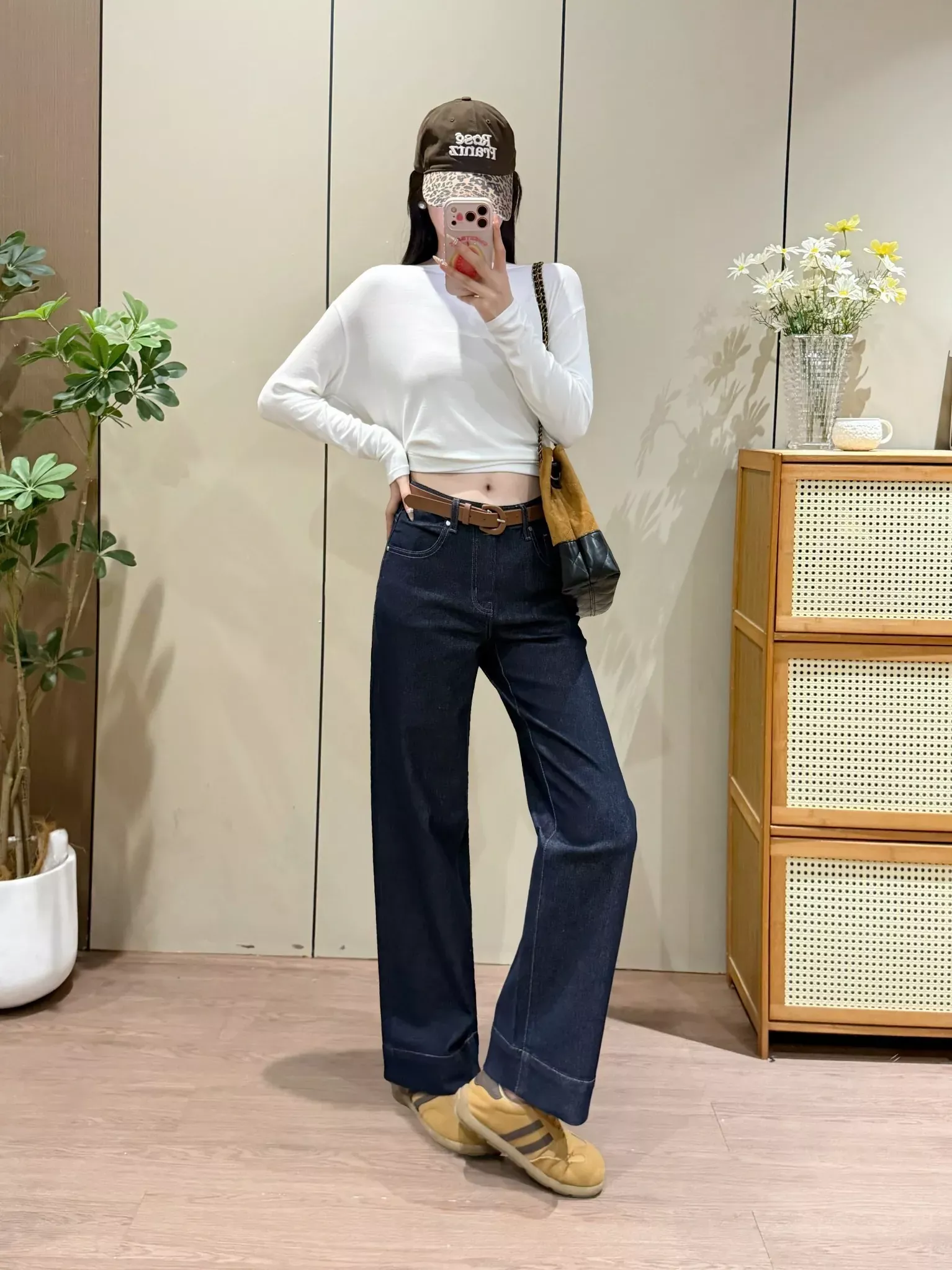 파브리크 파리 버클 하이웨이스트 여성용 데님 팬츠 상세 이미지 24