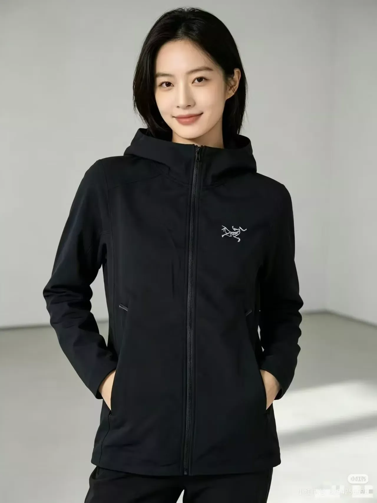 아크테릭스 여성용 화이트 소프트쉘 여성용 후드 재킷 상세 이미지 27