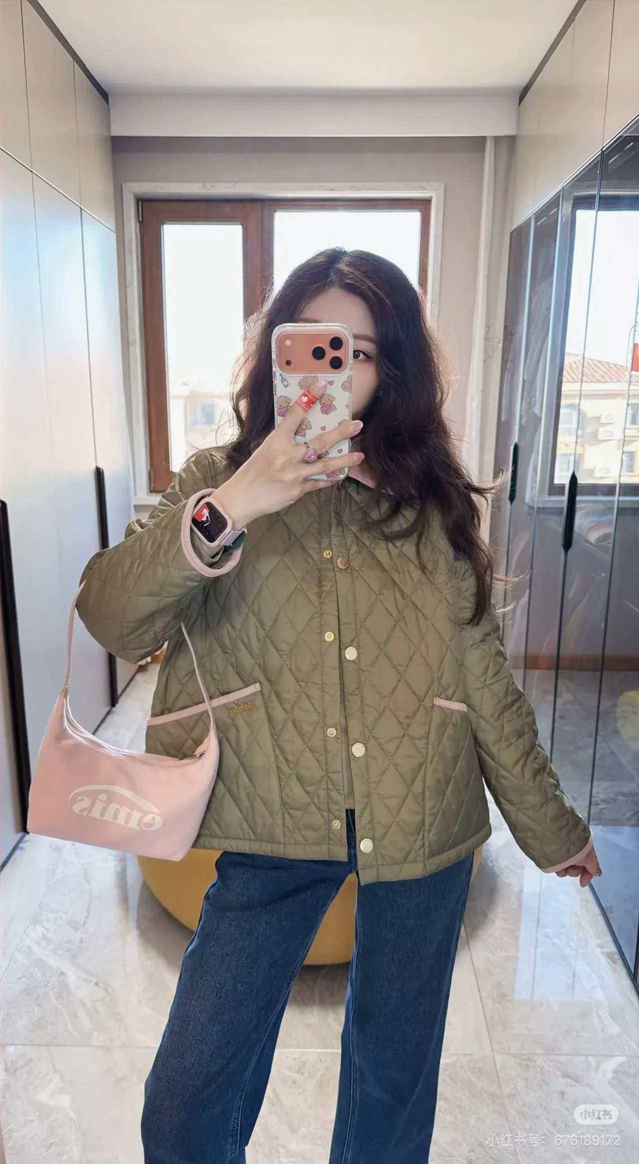 바버 다이아 퀼팅 코듀로이 여성용 쇼트 패딩 상세 이미지 38