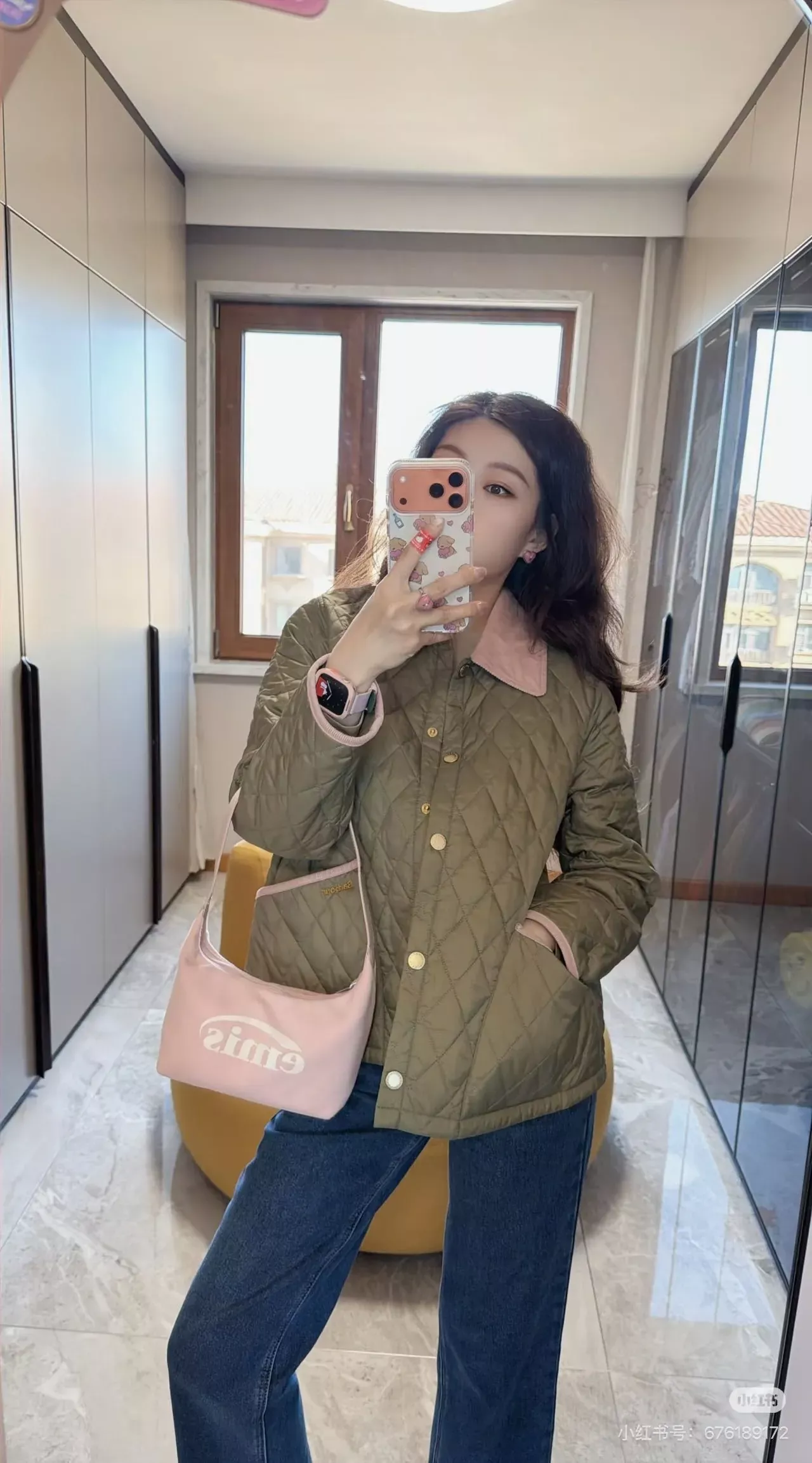 바버 다이아 퀼팅 코듀로이 여성용 쇼트 패딩 상세 이미지 40