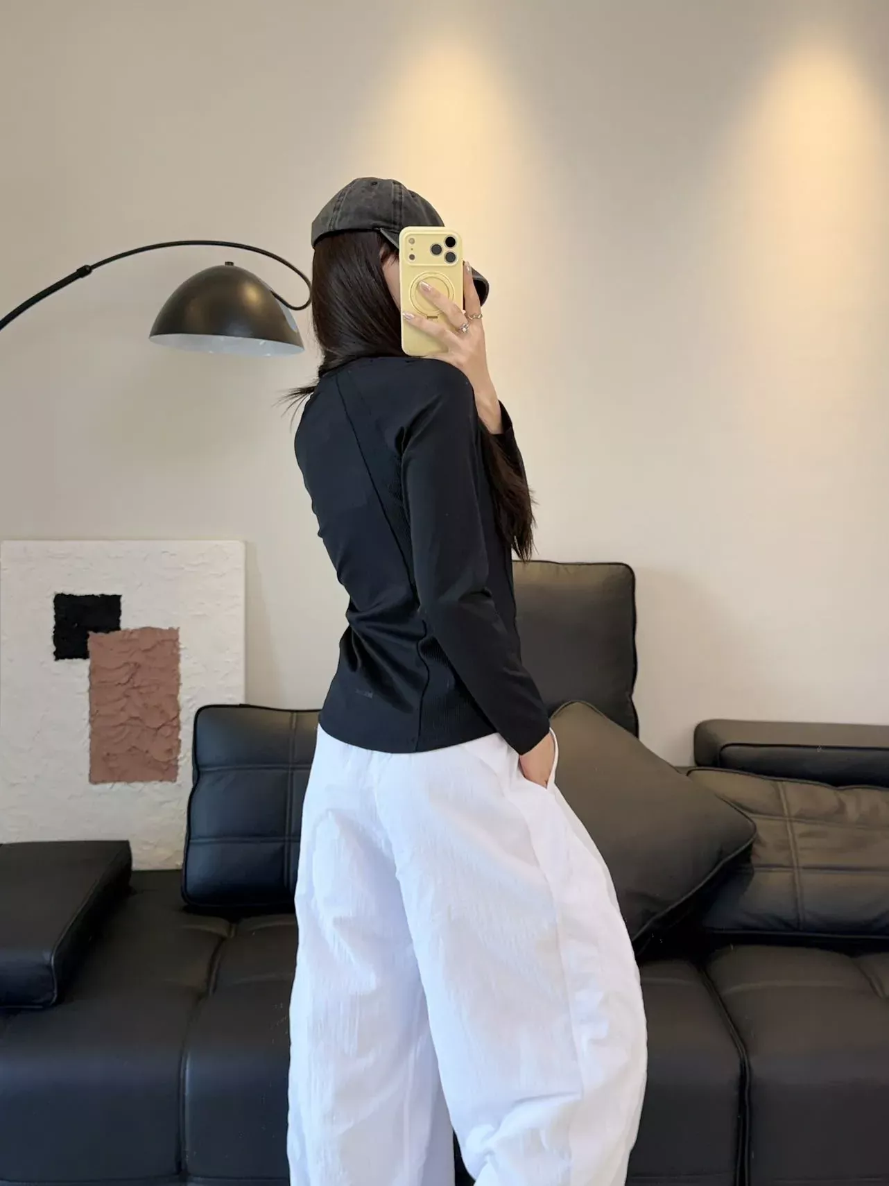 데상트 배색 절개 흡습속건 여성용 긴소매 티셔츠 상세 이미지 37