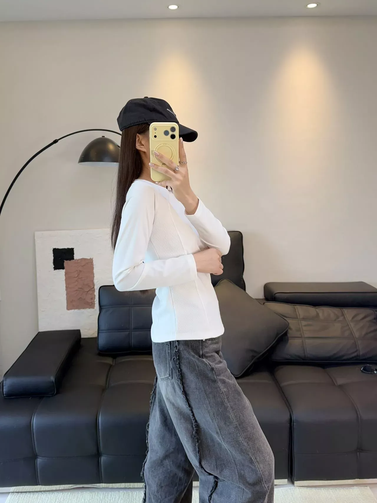 데상트 배색 절개 흡습속건 여성용 긴소매 티셔츠 상세 이미지 48