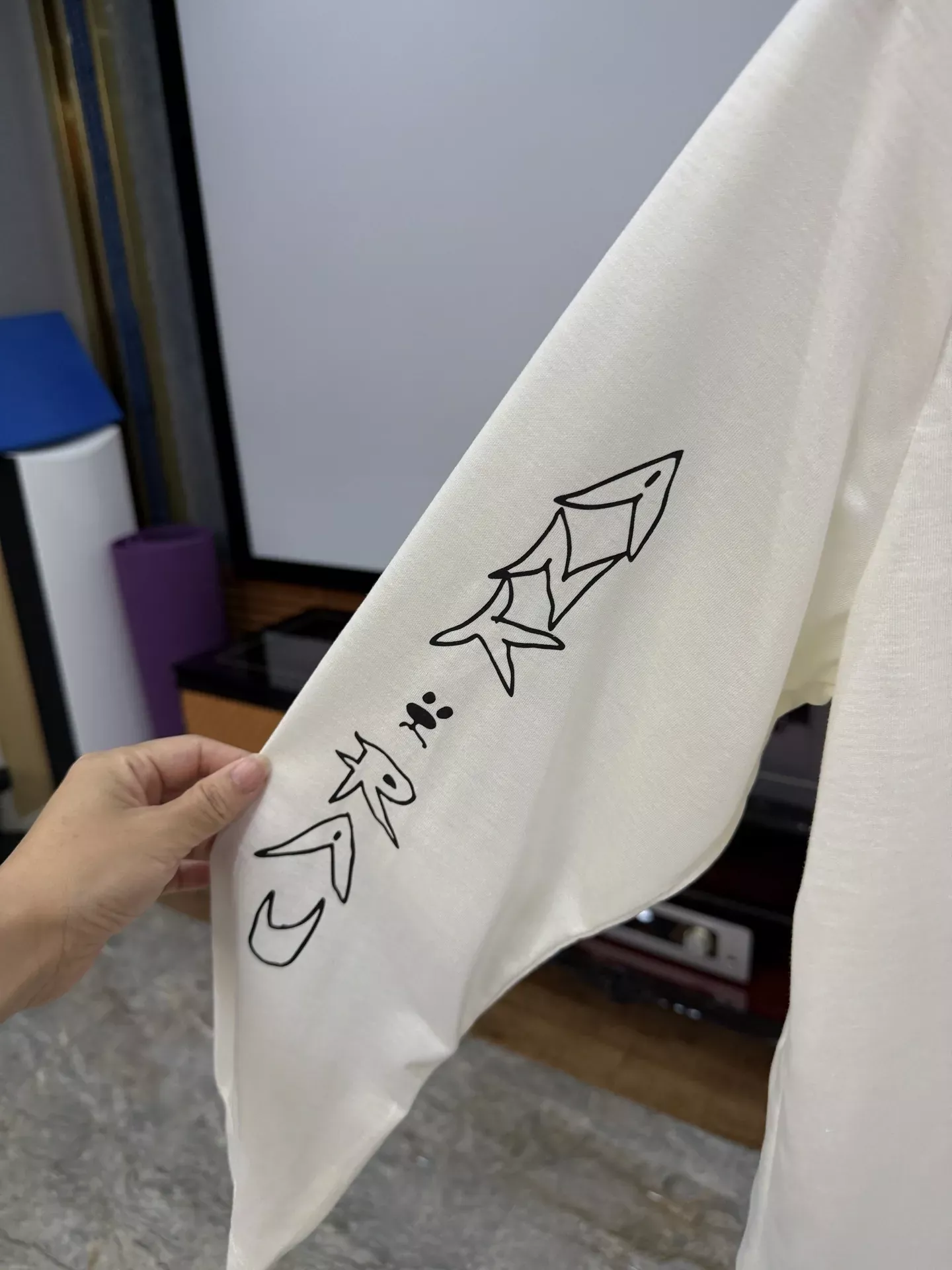 안코라우 강아지 프린트 속건 여성용 긴소매 티셔츠 상세 이미지 13