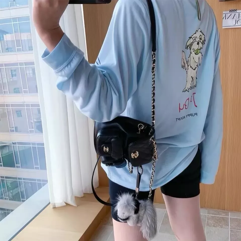 안코라우 강아지 프린트 속건 여성용 긴소매 티셔츠 상세 이미지 29
