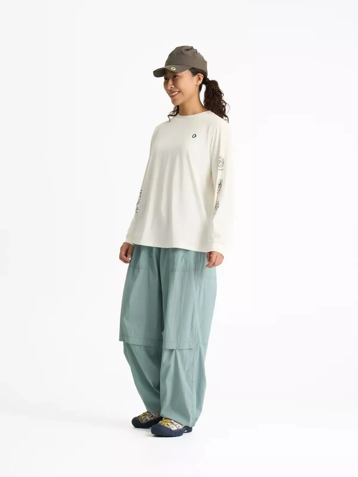 안코라우 강아지 프린트 속건 여성용 긴소매 티셔츠 상세 이미지 5