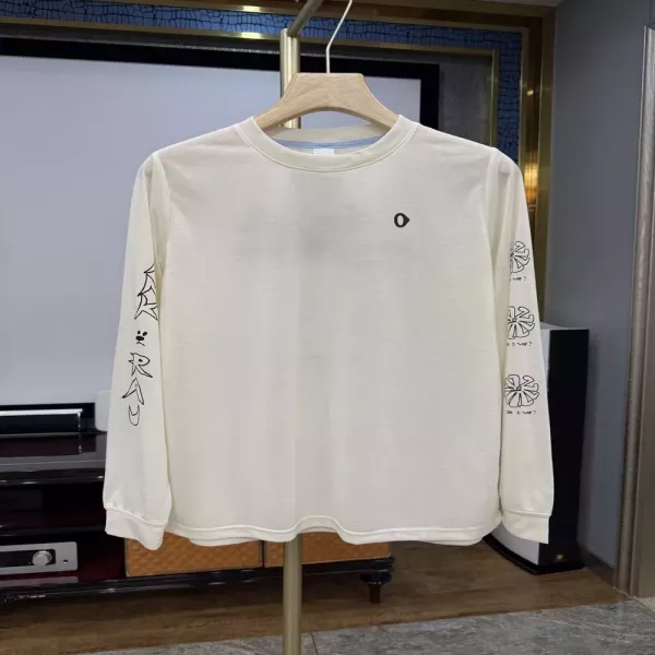 안코라우 강아지 프린트 속건 여성용 긴소매 티셔츠