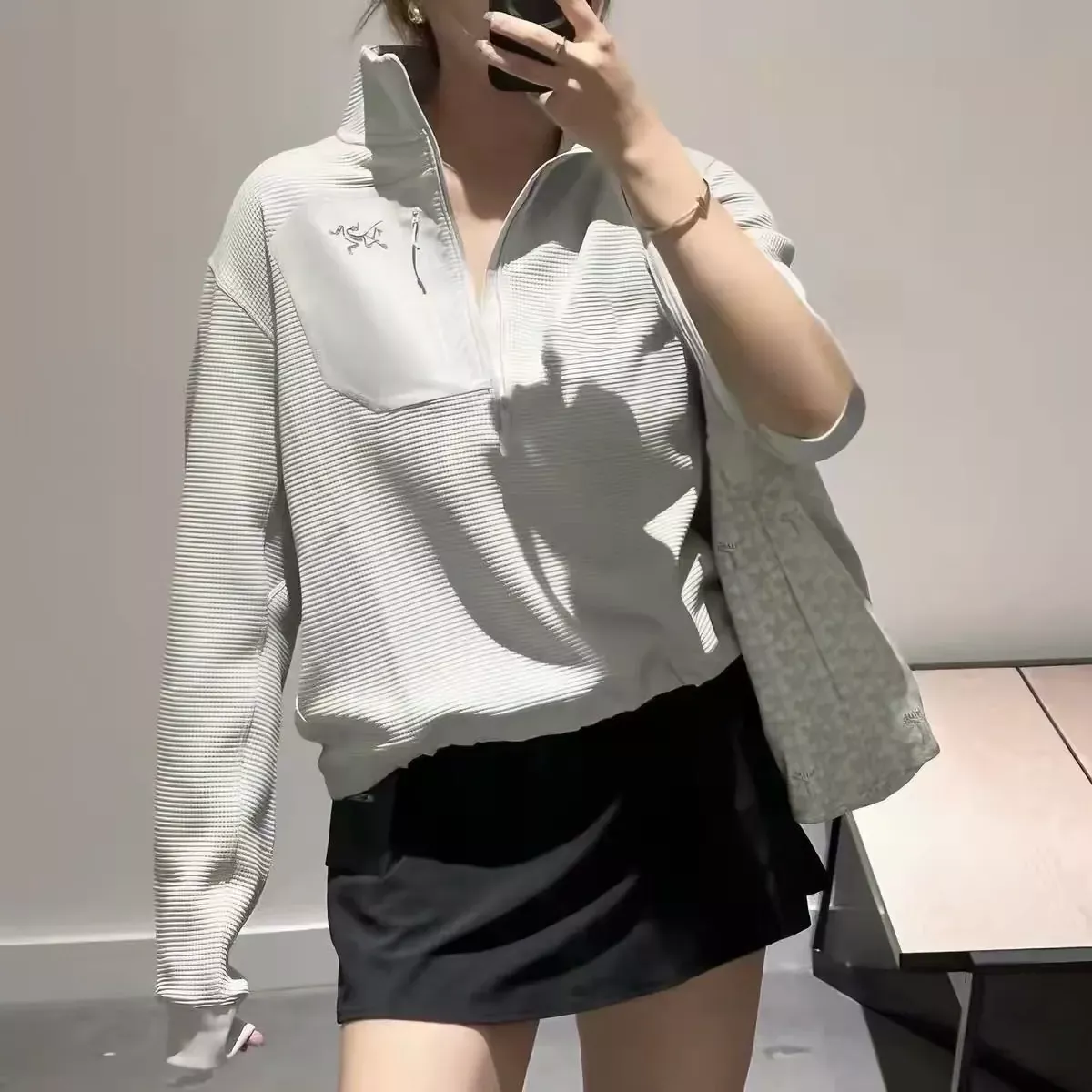 아크테릭스 화플 격 반집업 여성용 긴소매 티셔츠 상세 이미지 22