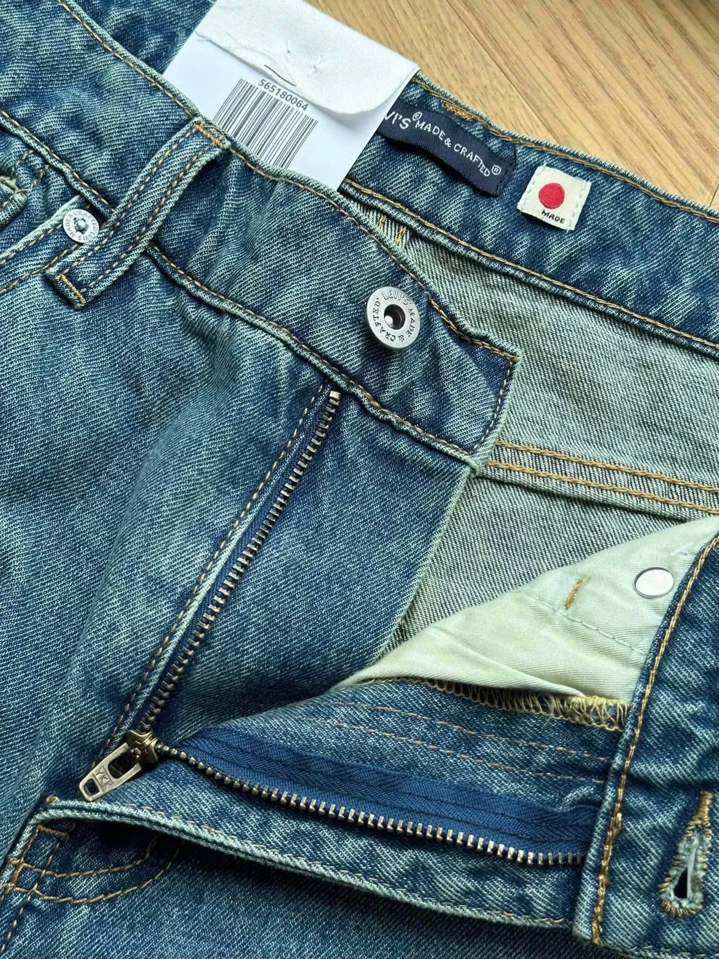 리바이스 워싱 셀비지 스트레이트 남녀공용 데님 팬츠 상세 이미지 7