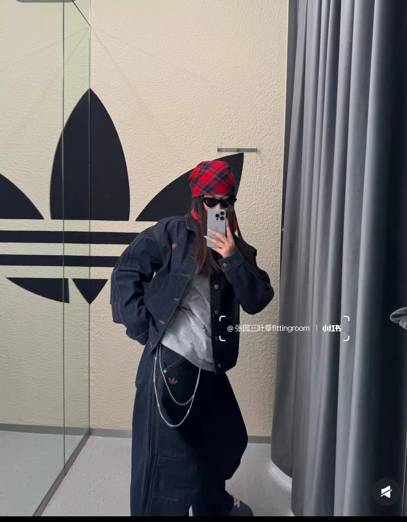 아디다스 데님 자수 디테일 남녀공용 상하의 세트 상세 이미지 58
