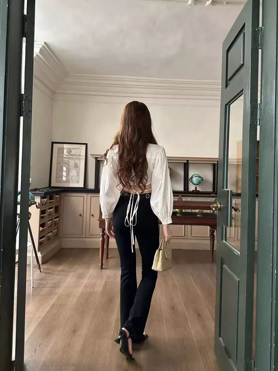 루이비통 로고 밴드 부츠컷 여성용 캐쥬얼 팬츠 상세 이미지 16