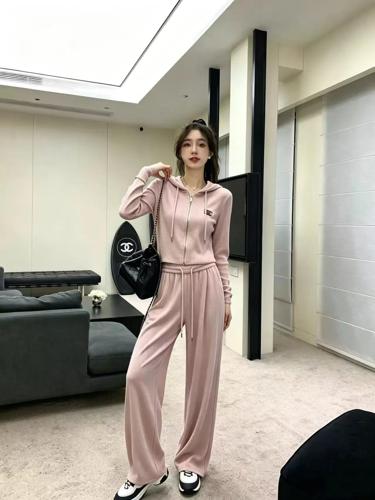 셀린느 후드 집업 와이드 여성용 상하의 세트 상세 이미지 14
