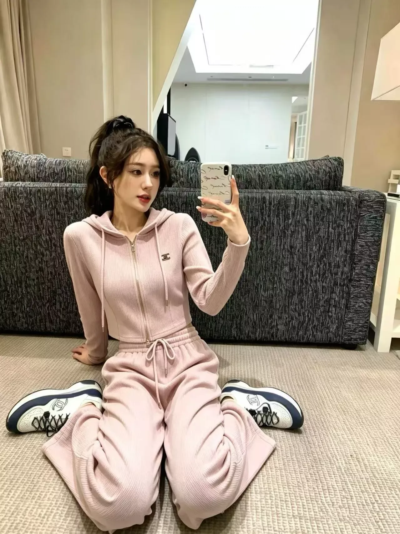 셀린느 후드 집업 와이드 여성용 상하의 세트 상세 이미지 19
