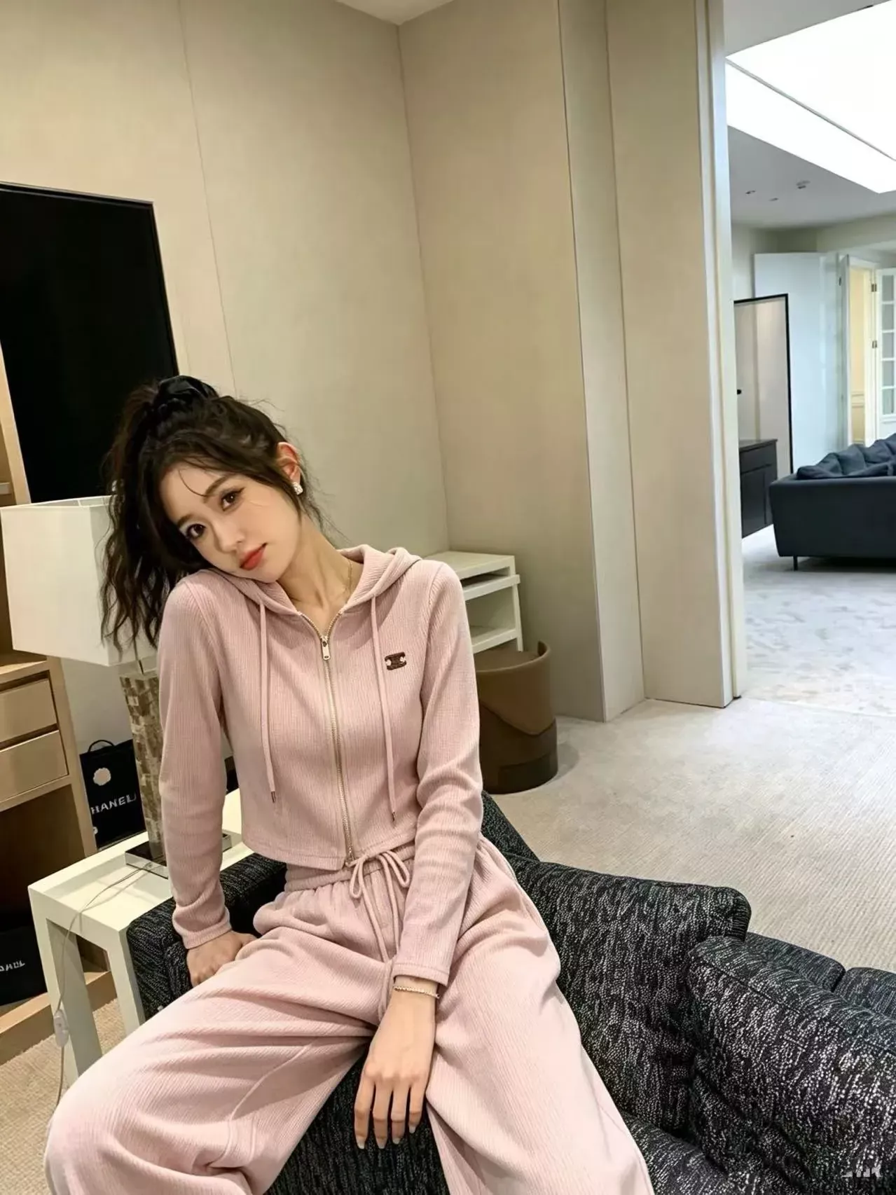 셀린느 후드 집업 와이드 여성용 상하의 세트 상세 이미지 20