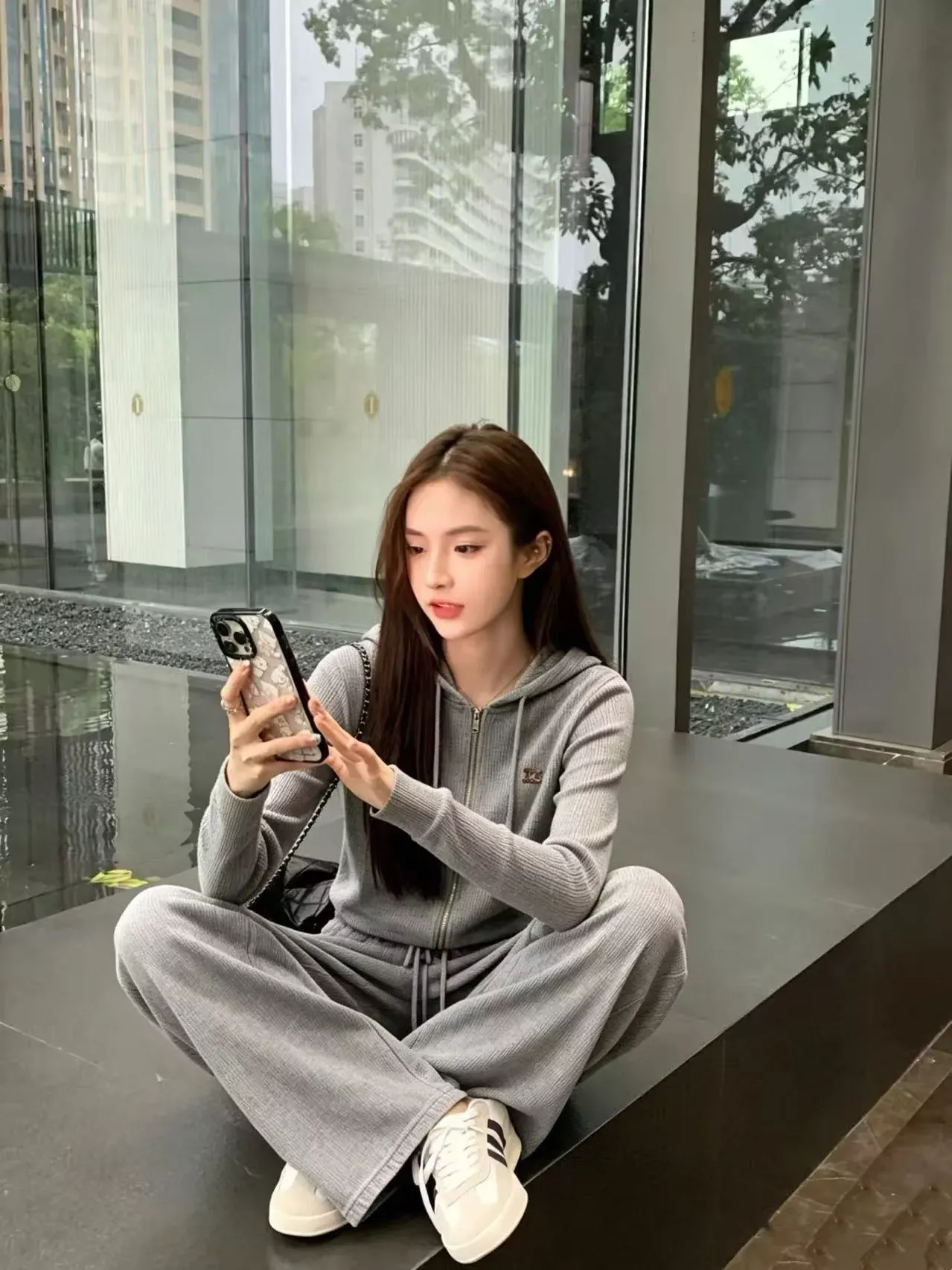 셀린느 후드 집업 와이드 여성용 상하의 세트 상세 이미지 25