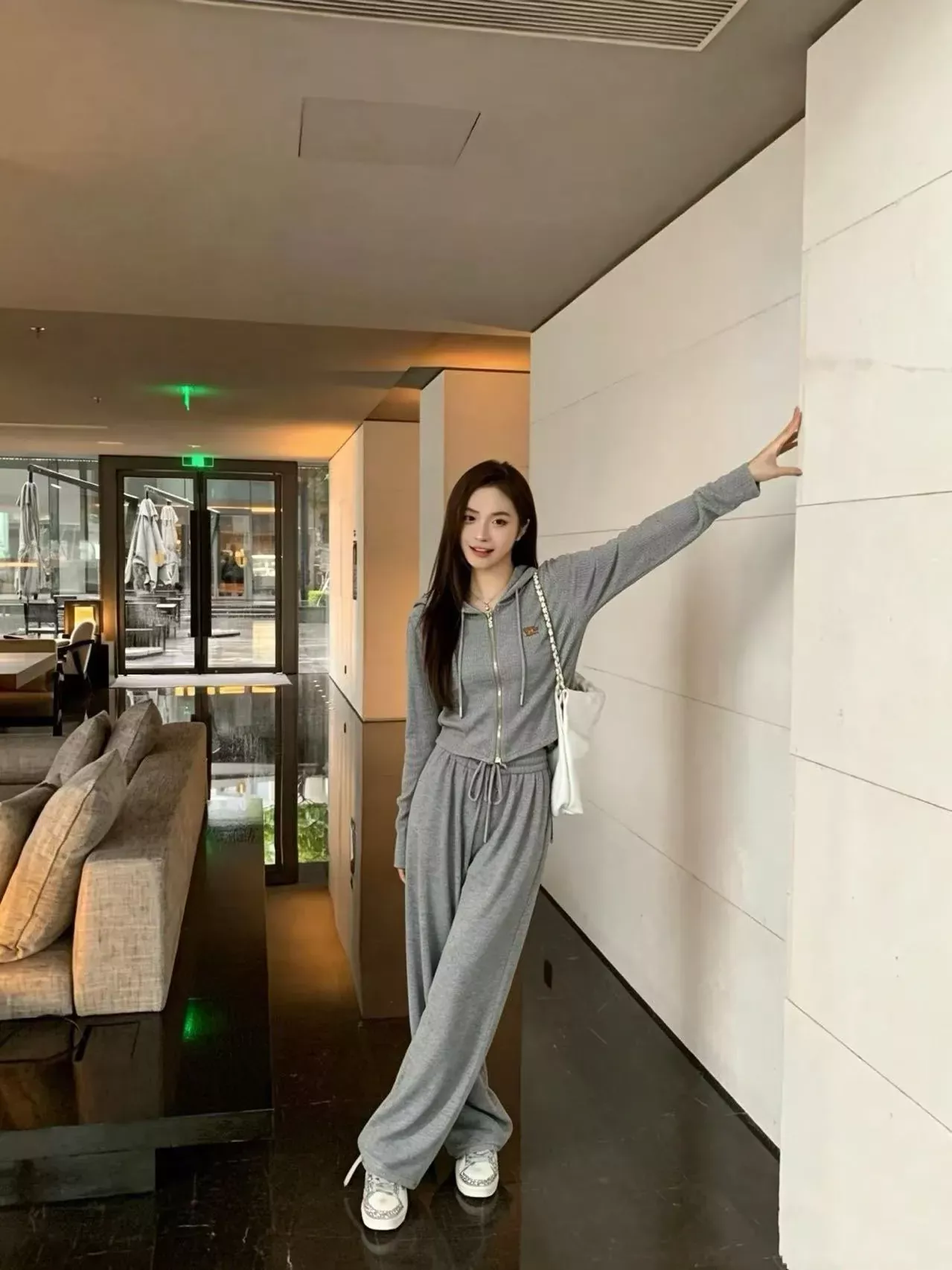 셀린느 후드 집업 와이드 여성용 상하의 세트 상세 이미지 26