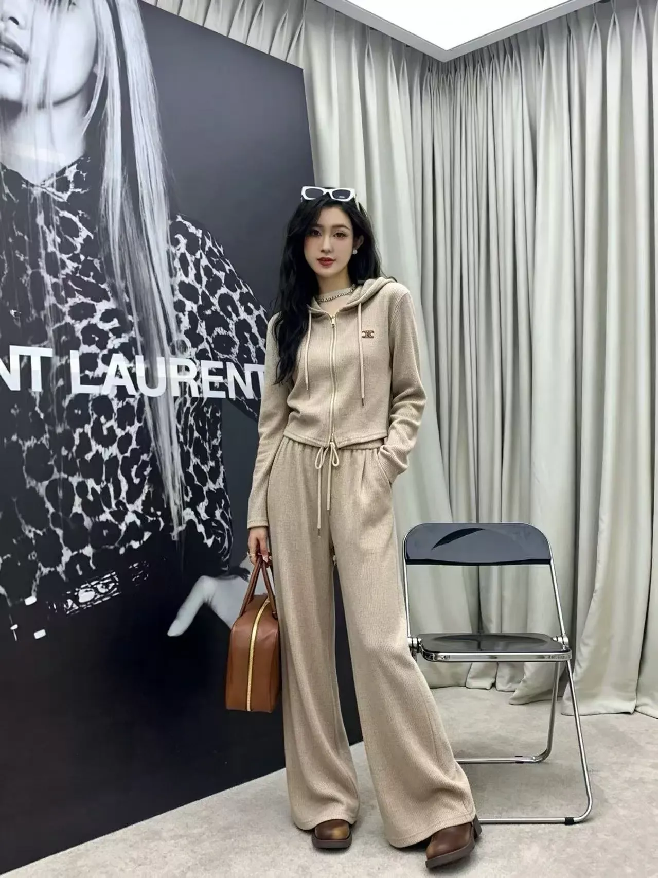 셀린느 후드 집업 와이드 여성용 상하의 세트 상세 이미지 33
