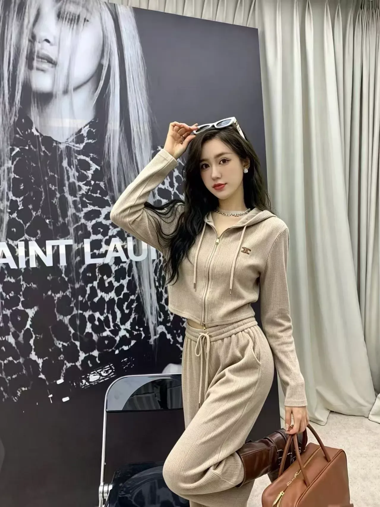 셀린느 후드 집업 와이드 여성용 상하의 세트 상세 이미지 39