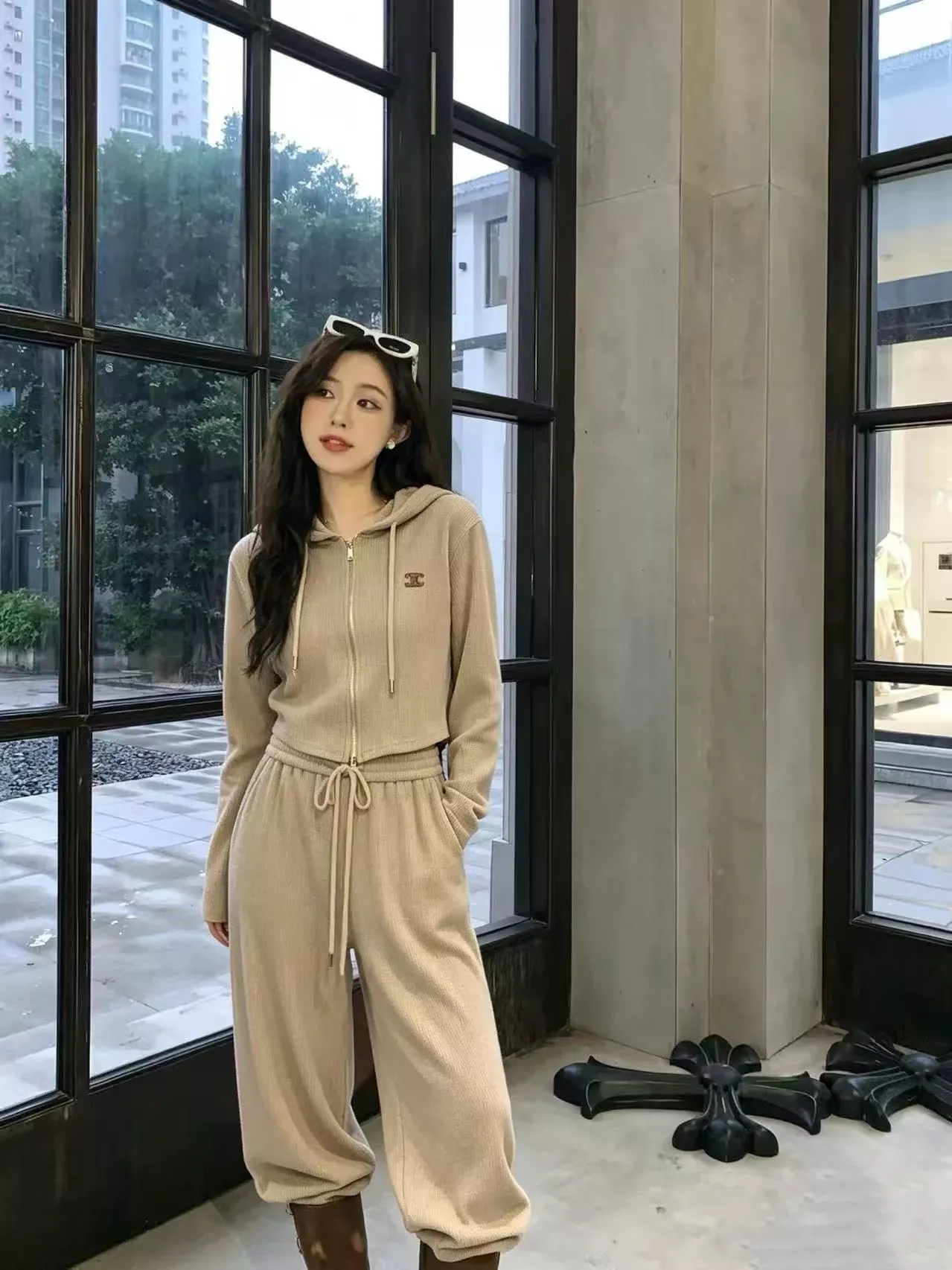 셀린느 후드 집업 와이드 여성용 상하의 세트 상세 이미지 40