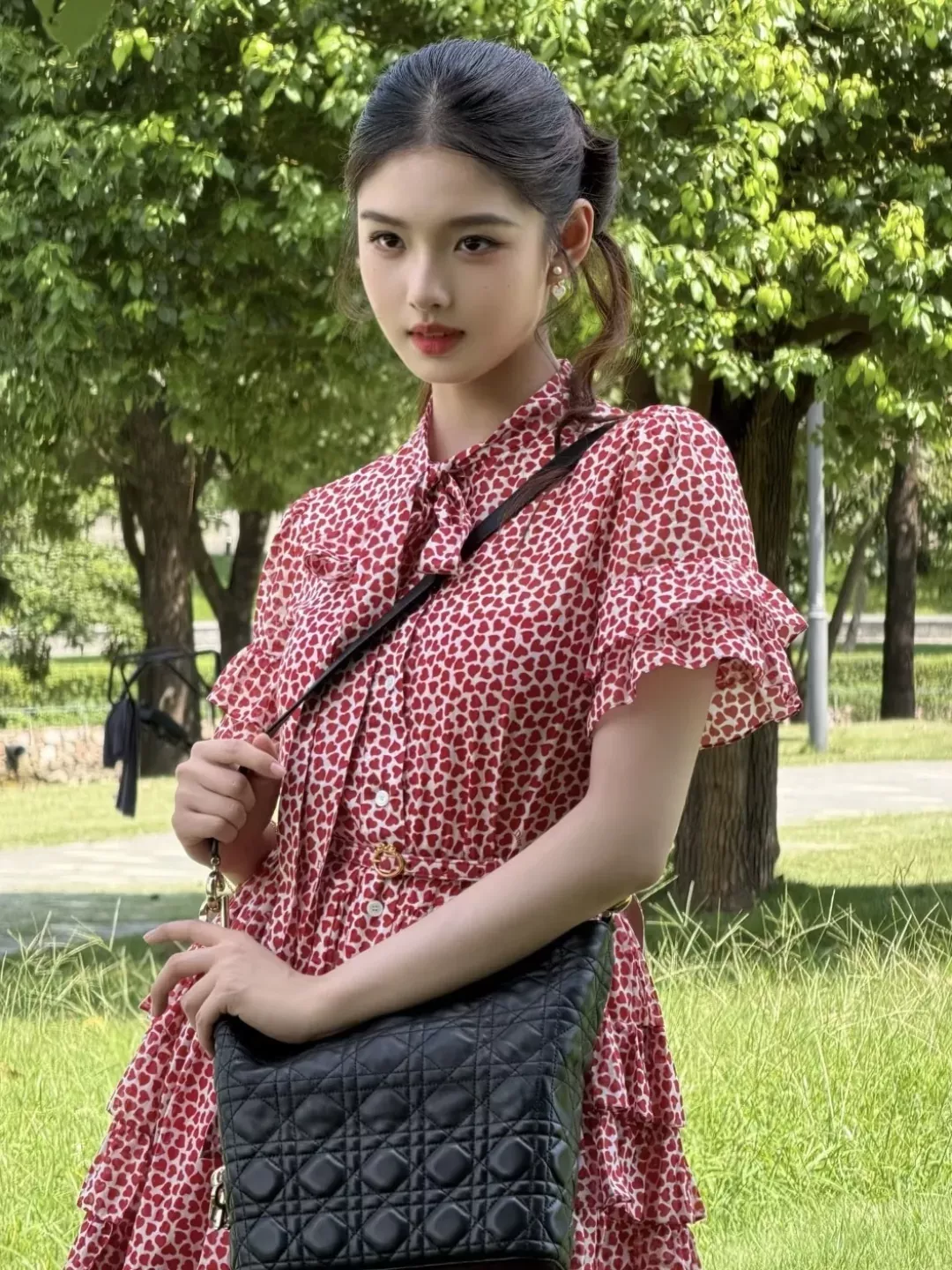 디올 하트 더블 펄 스터드 귀걸이 상세 이미지 11