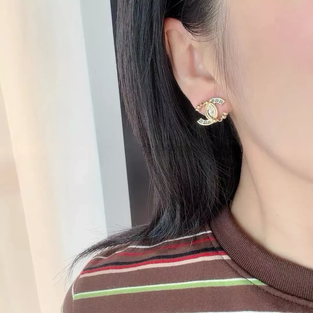 샤넬 이집트풍 더블 C 컬러 스톤 귀걸이 상세 이미지 11