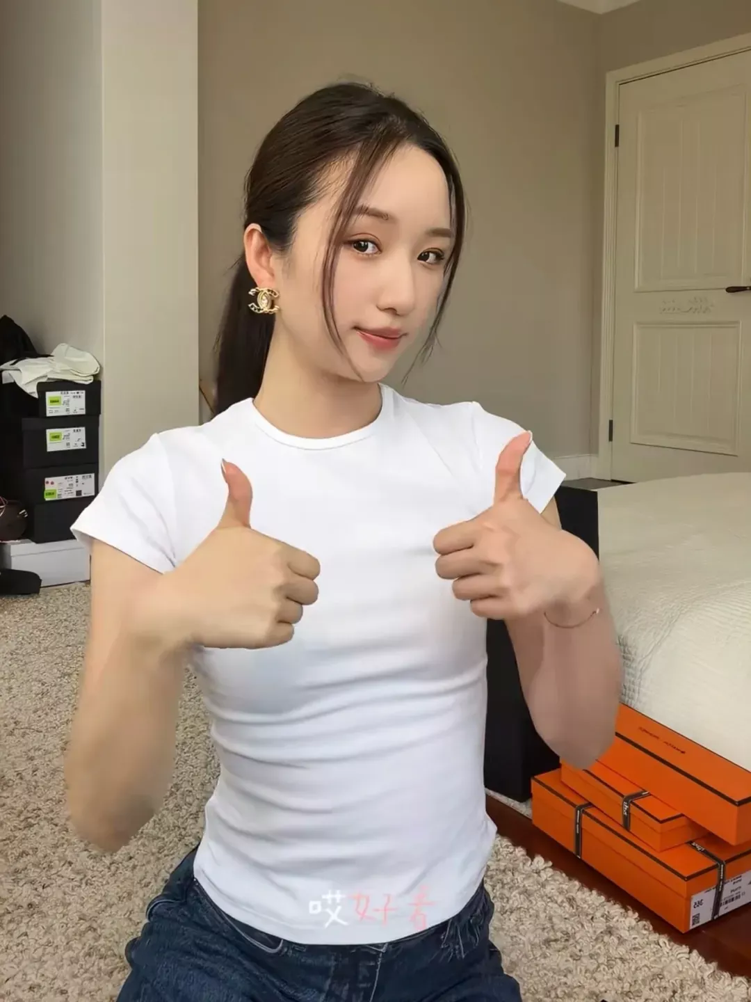 샤넬 빈티지 투톤 더블 C 귀걸이 상세 이미지 10