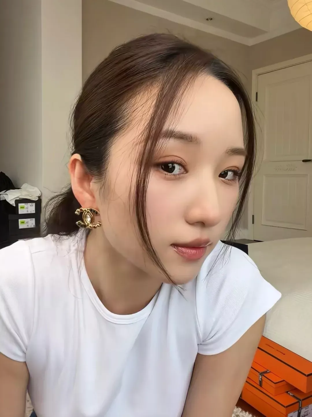 샤넬 빈티지 투톤 더블 C 귀걸이 상세 이미지 11