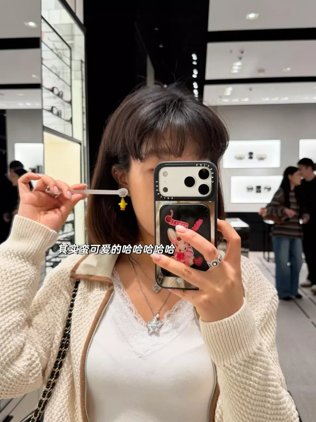 샤넬 풀 큐빅 더블씨 옐로 치킨 귀걸이 상세 이미지 10