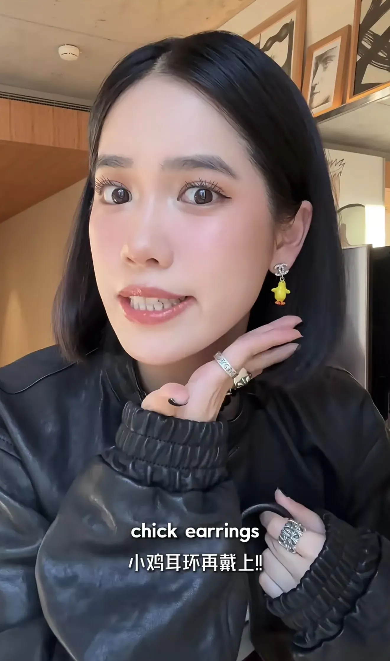 샤넬 풀 큐빅 더블씨 옐로 치킨 귀걸이 상세 이미지 21