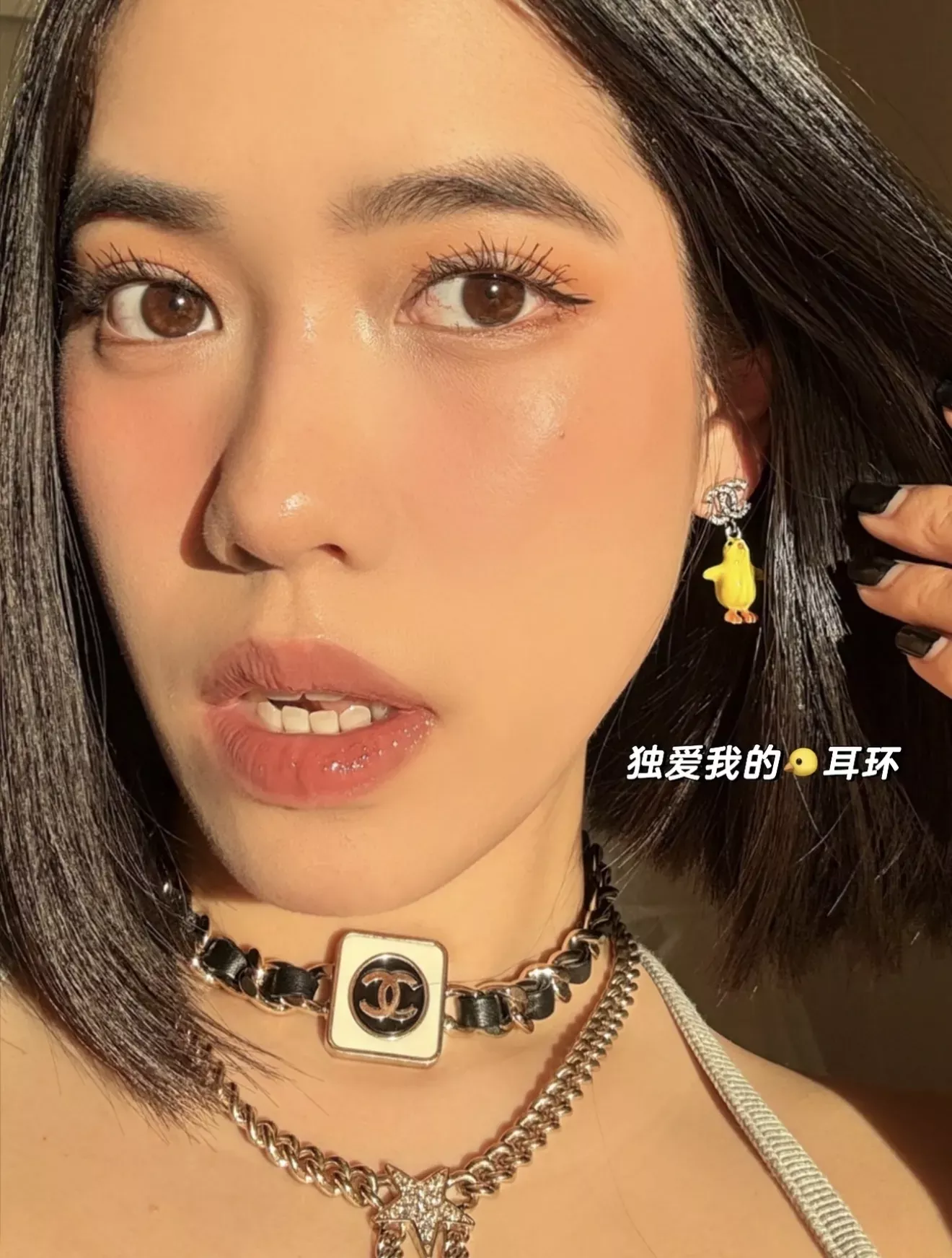샤넬 풀 큐빅 더블씨 옐로 치킨 귀걸이 상세 이미지 30