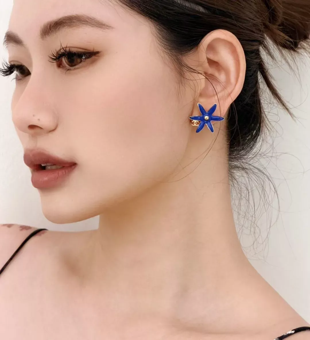 샤넬 블루 에나멜 더블씨 귀걸이 상세 이미지 9