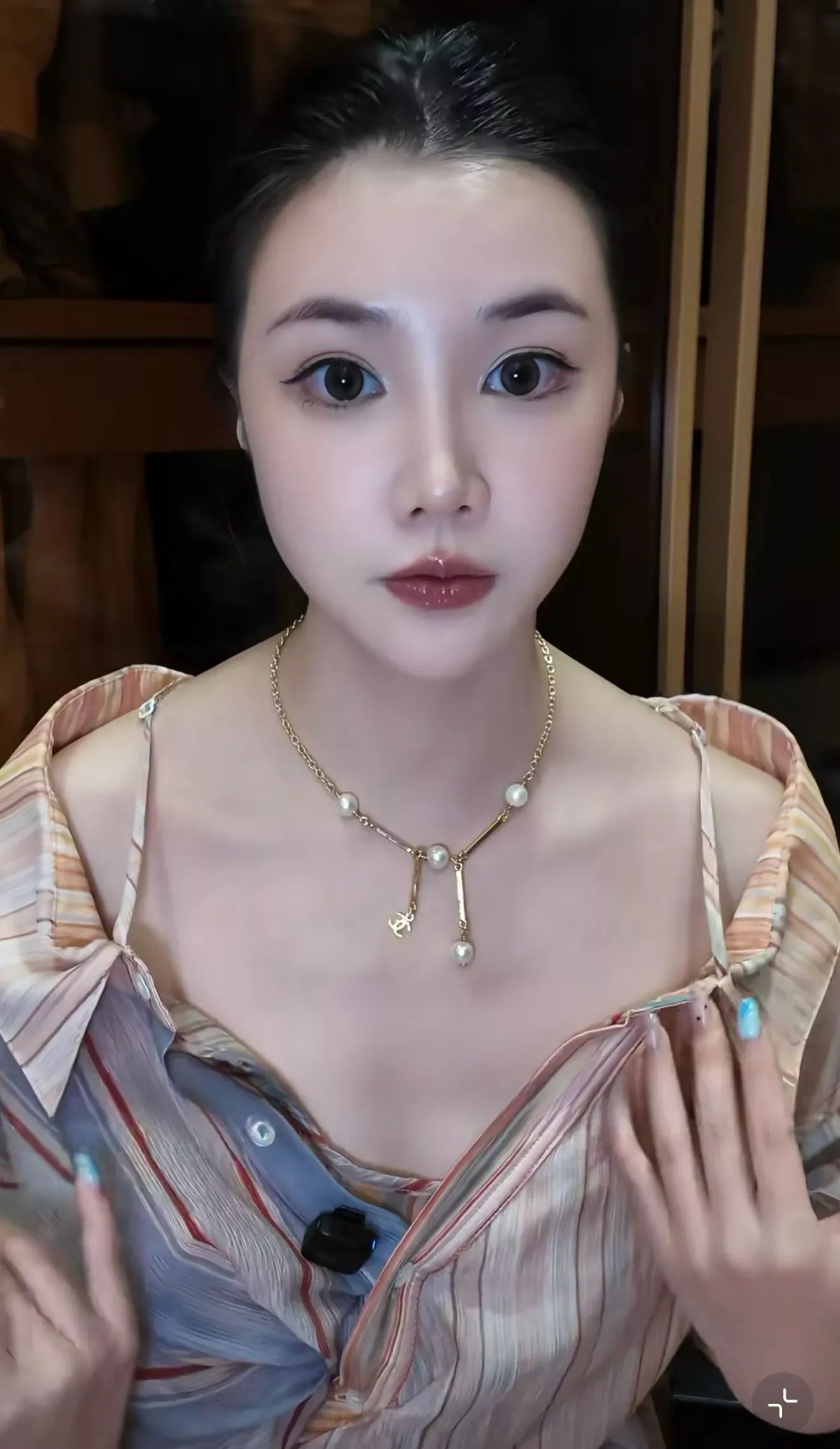 샤넬 진주 골드바 태슬 목걸이 상세 이미지 12