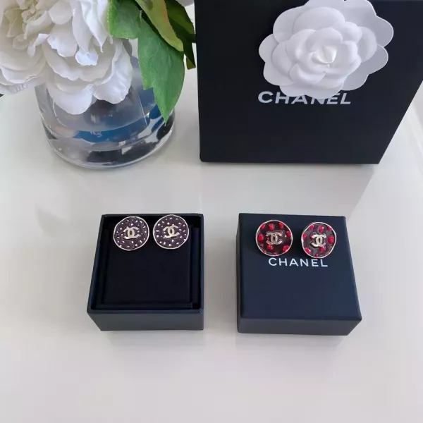샤넬 달마시안 모티프 원형 귀걸이