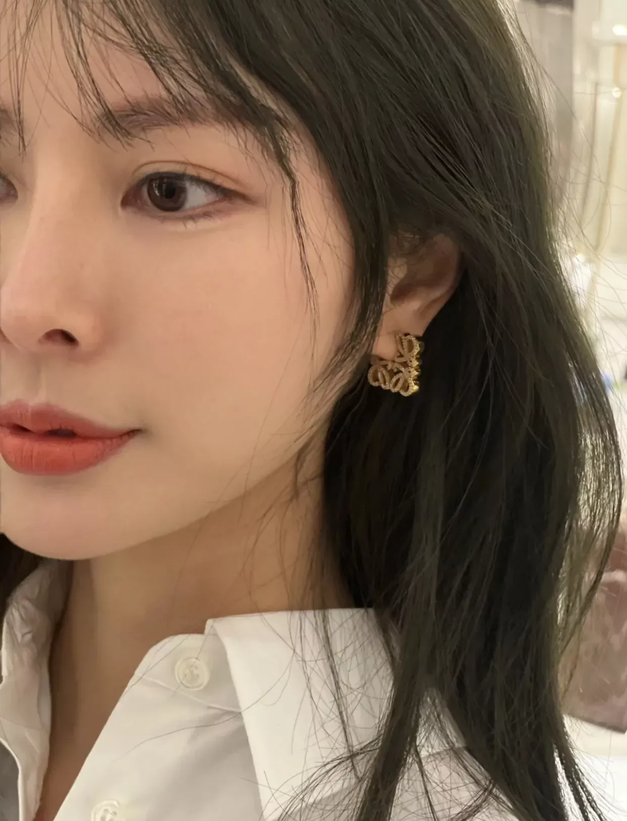 로에베 풀 큐빅 오픈워크 귀걸이 상세 이미지 16