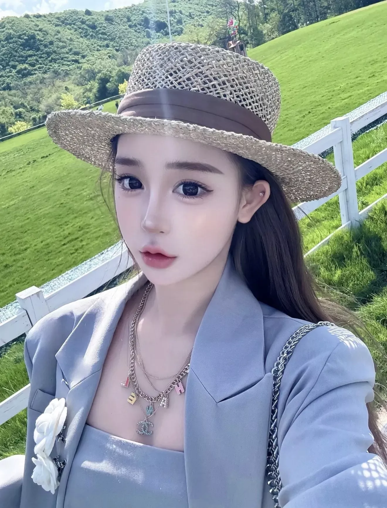 샤넬 컬러 에나멜 레터 멀티체인 목걸이 상세 이미지 26