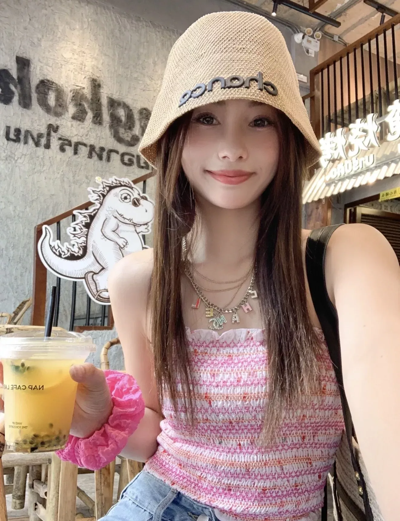 샤넬 컬러 에나멜 레터 멀티체인 목걸이 상세 이미지 31