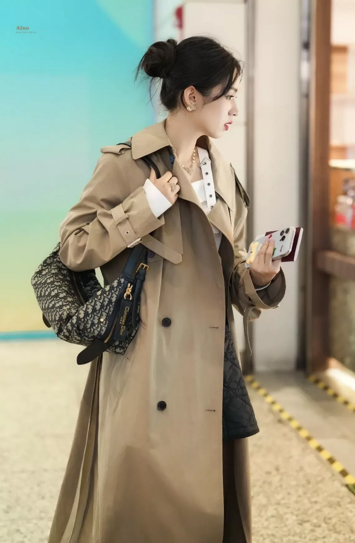 디올 진주 나비 펜던트 목걸이 상세 이미지 22