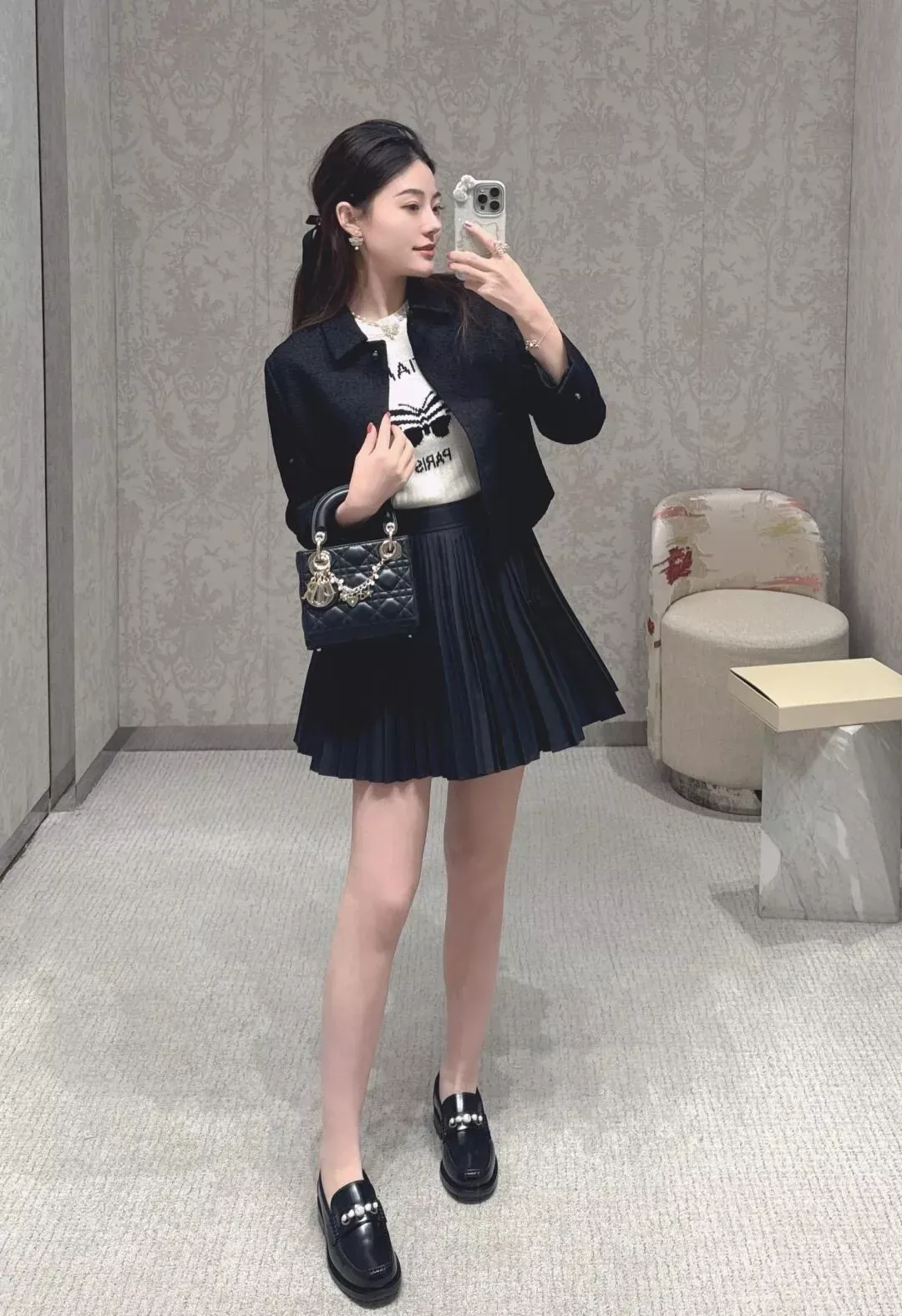 디올 진주 나비 펜던트 목걸이 상세 이미지 25
