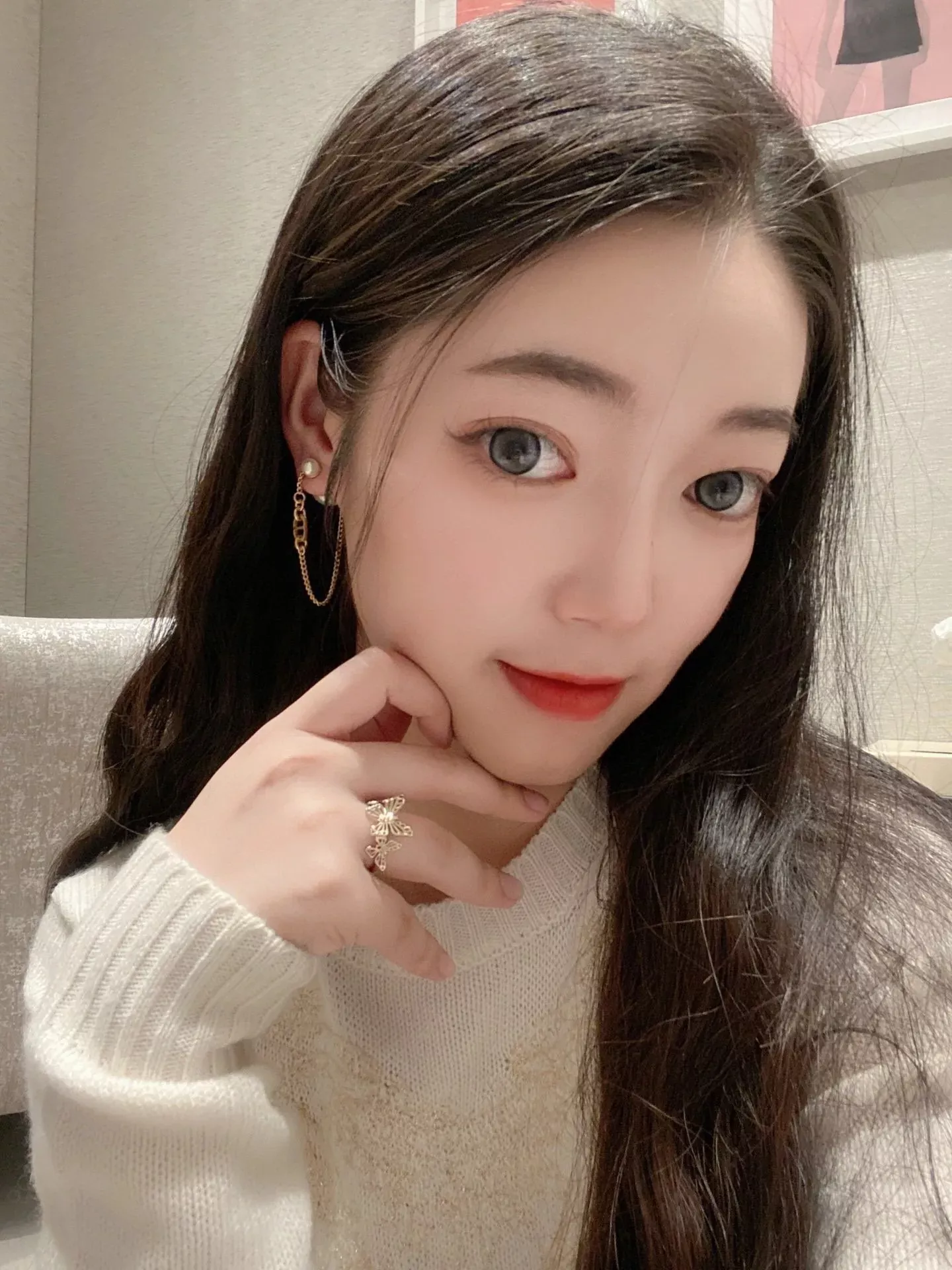 디올 진주 시디 체인 드롭 귀걸이 상세 이미지 10