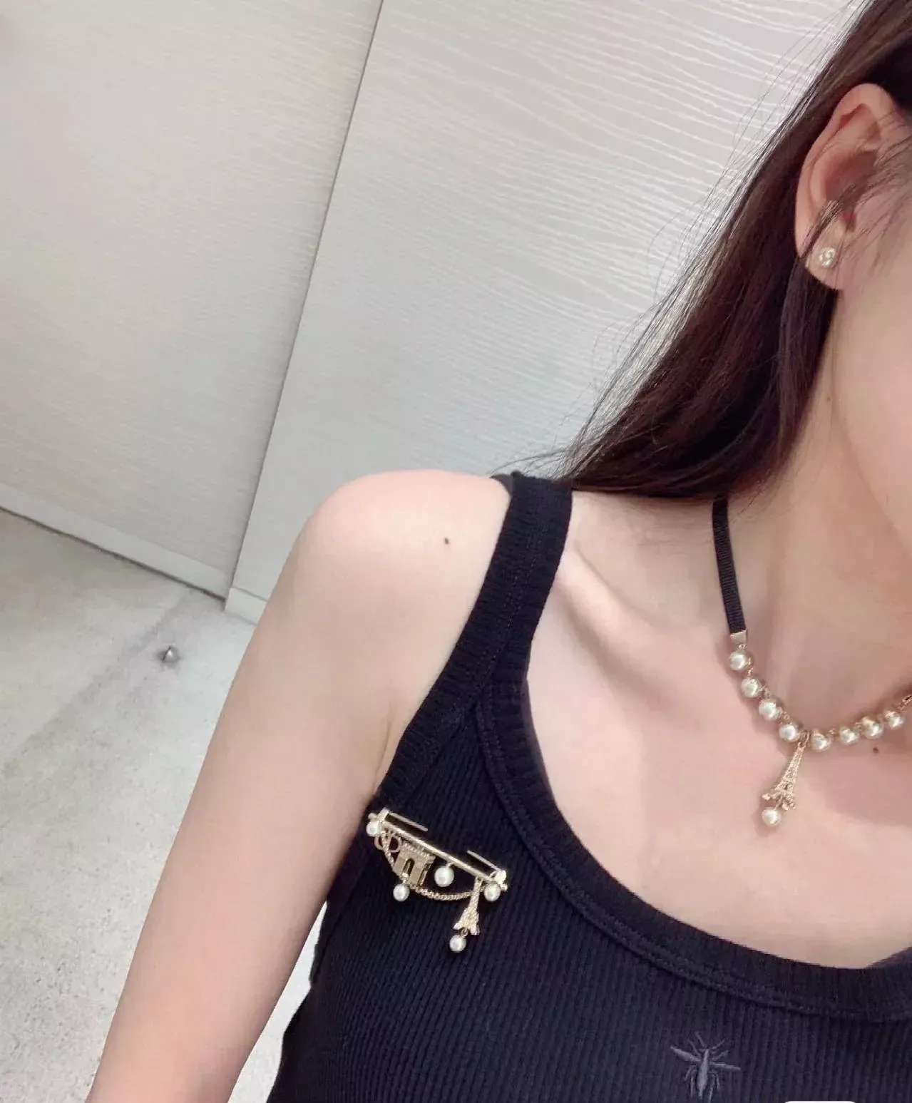디올 에펠탑 아치 장식 황동 브로치 상세 이미지 14
