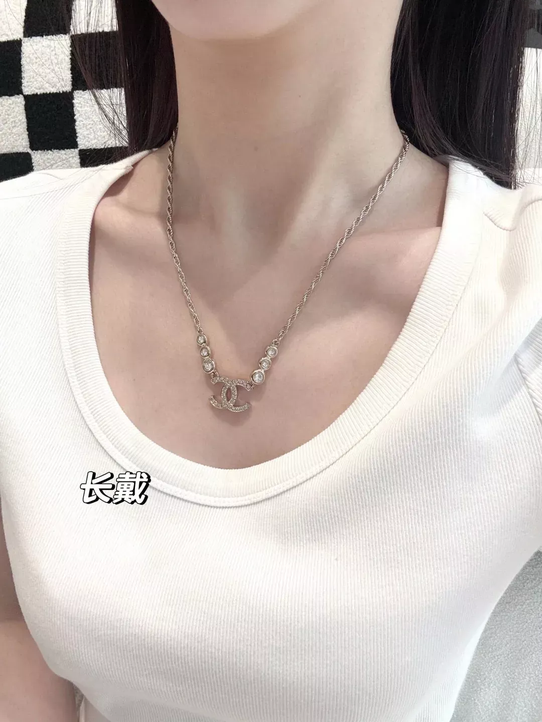 샤넬 길이 조절형 펜던트 목걸이 상세 이미지 12