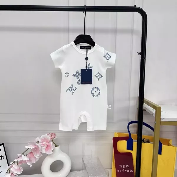 루이비통 청화 블루 프린트 유아용 점프수트