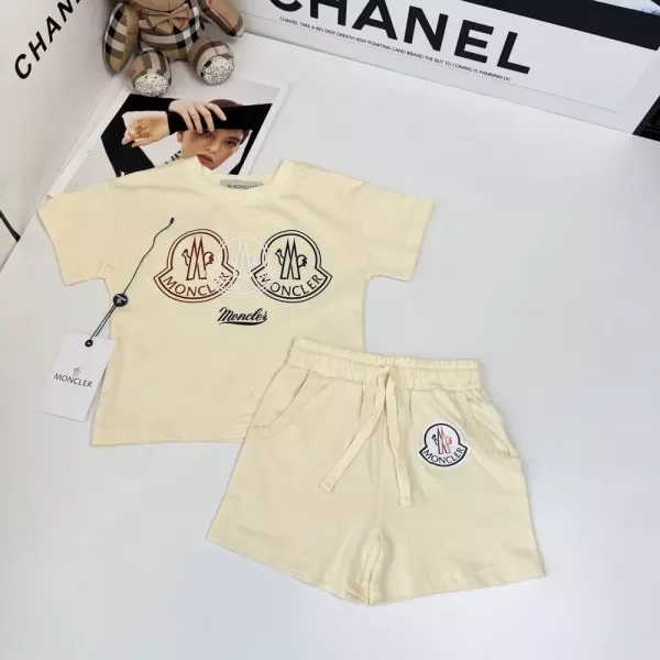 몽클레어 순면 반소매 유아용 상하의 세트