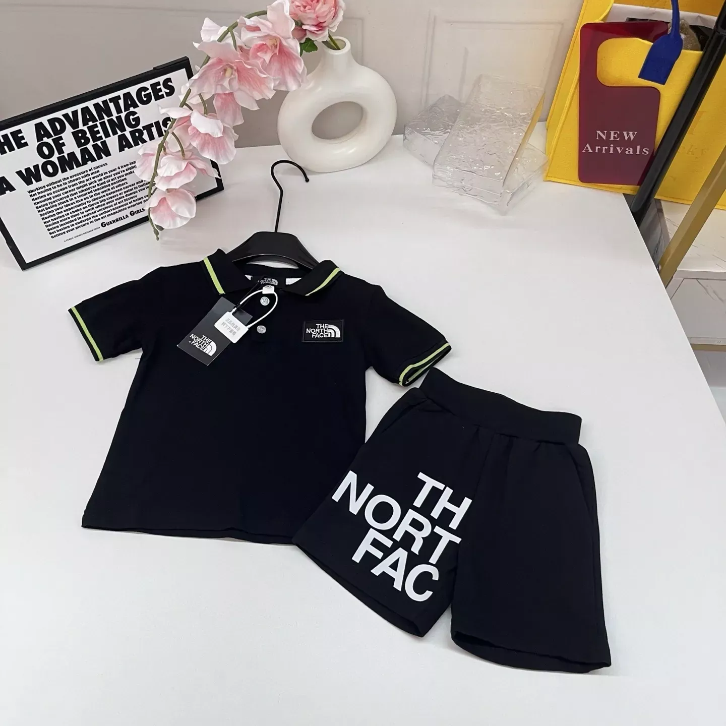 노스페이스 배색 카라 아동용 상하의 세트 상세 이미지 2