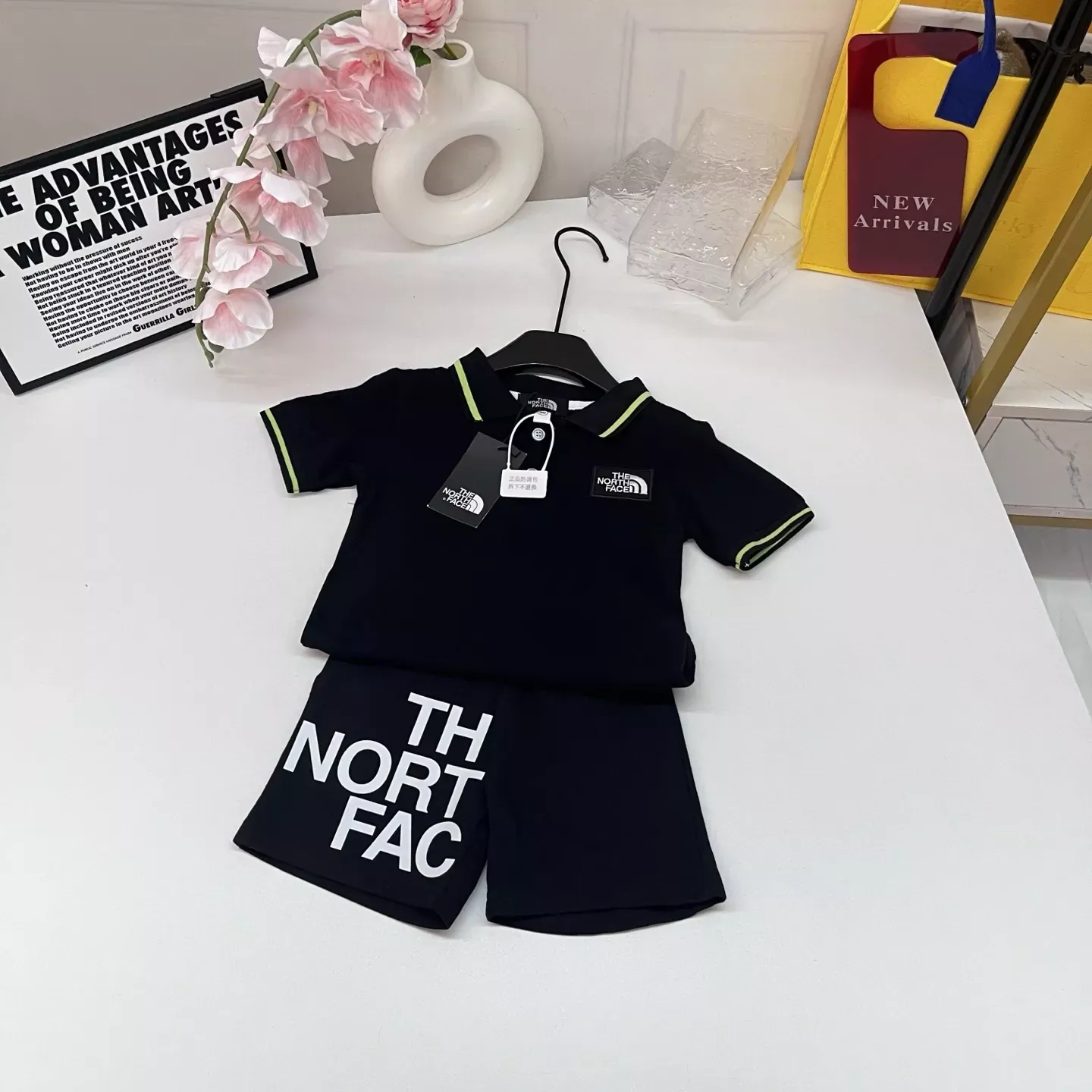 노스페이스 배색 카라 아동용 상하의 세트 상세 이미지 3