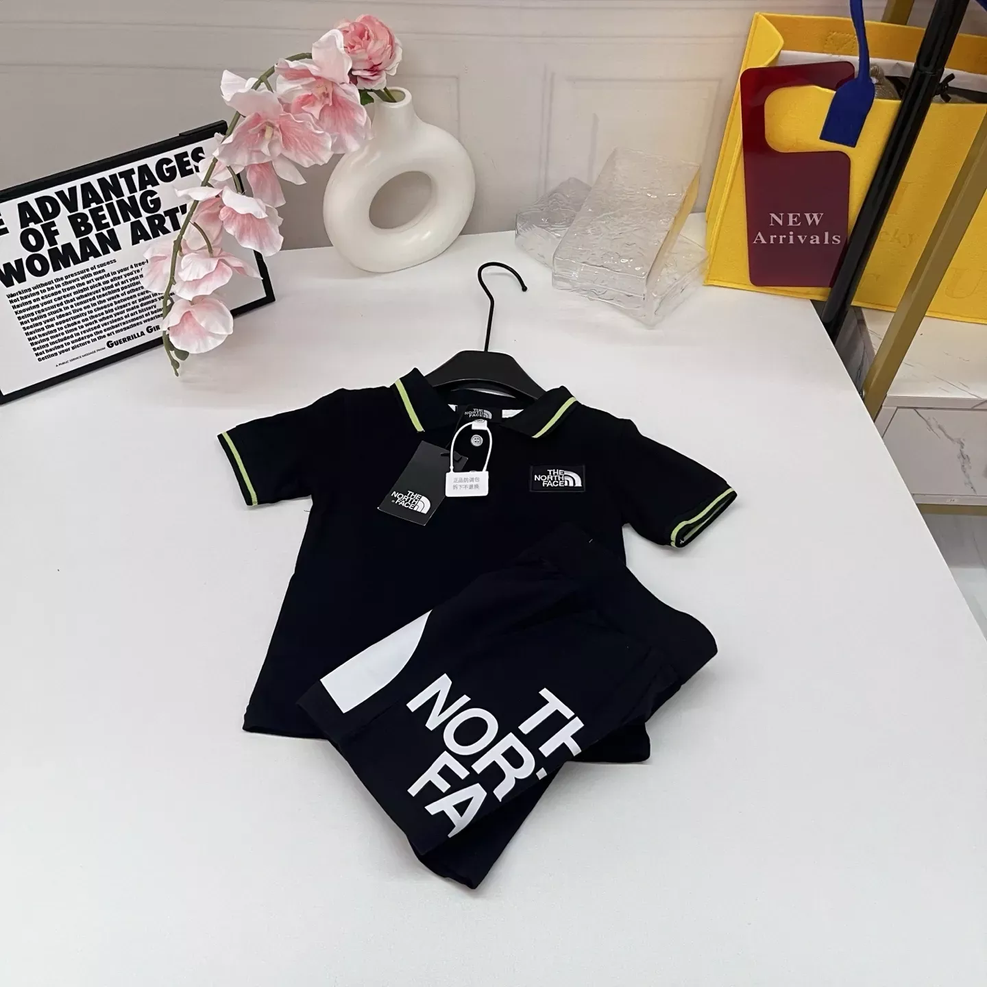 노스페이스 배색 카라 아동용 상하의 세트 상세 이미지 8
